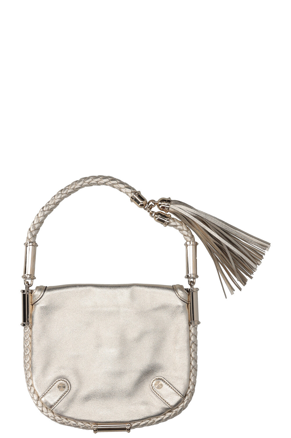 GUCCI Britt Tassel Flap Bag Gold