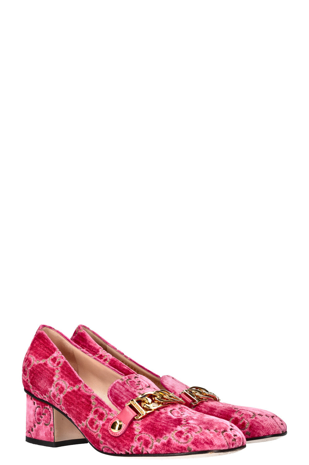 GUCCI Sylvie Heels Velvet Pink
