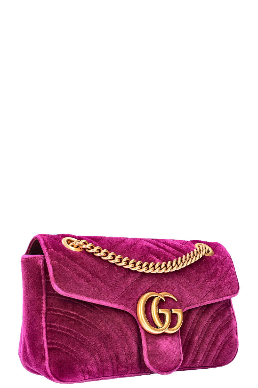 GUCCI Marmont Velvet Fuchsia