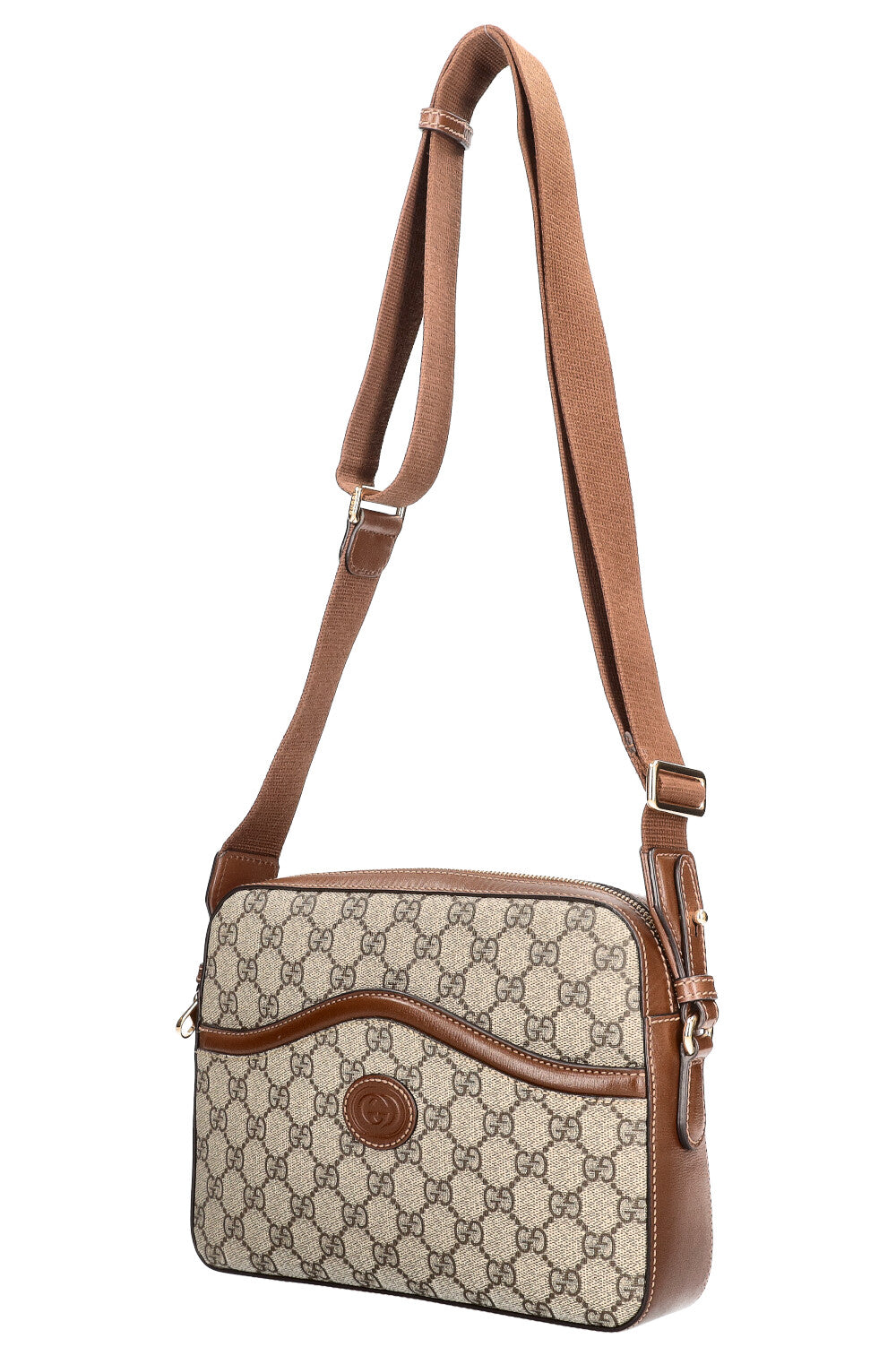 GUCCI Messenger Bag Supreme Canvas Brown