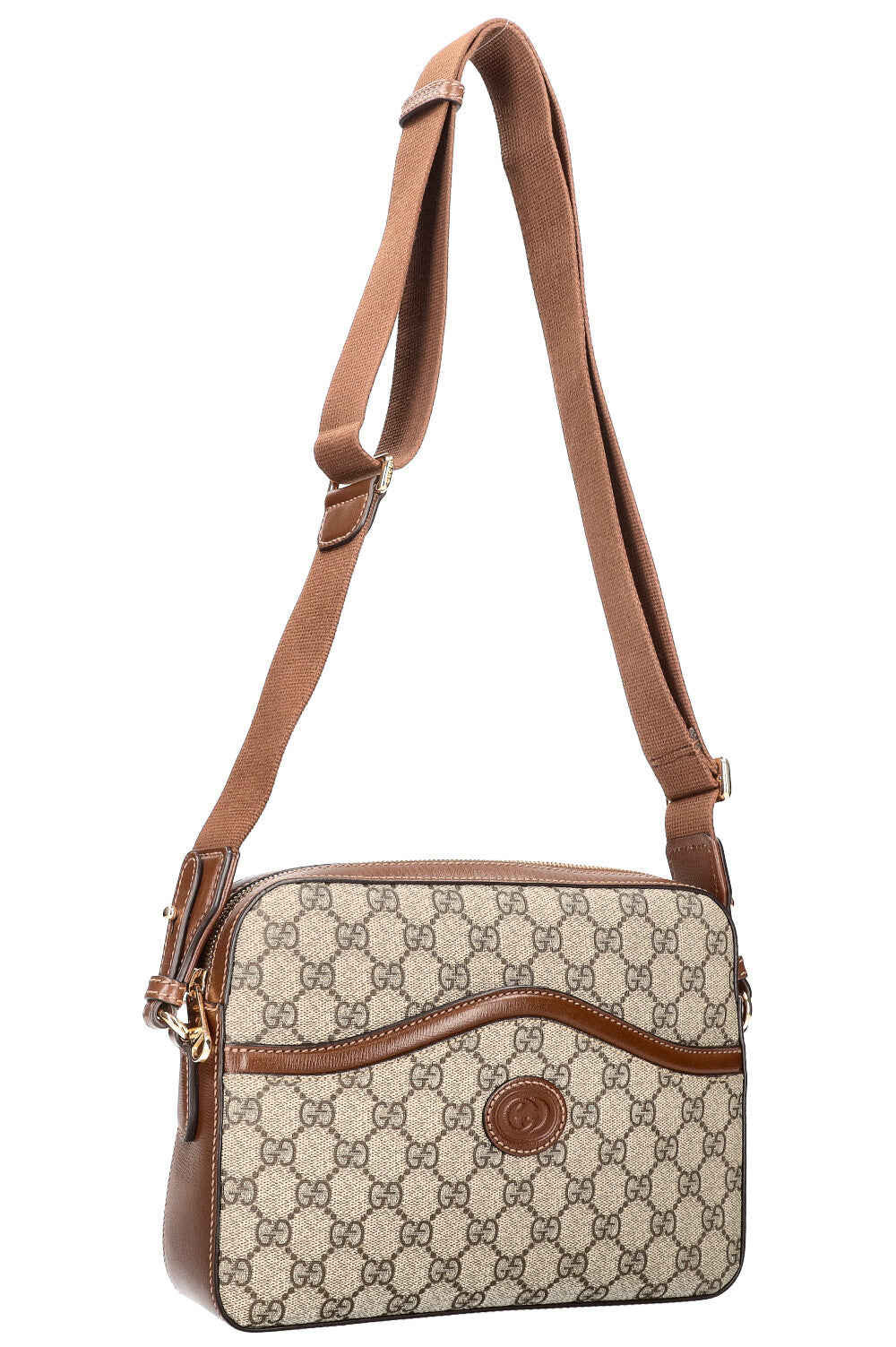 GUCCI Messenger Bag Supreme Canvas Brown