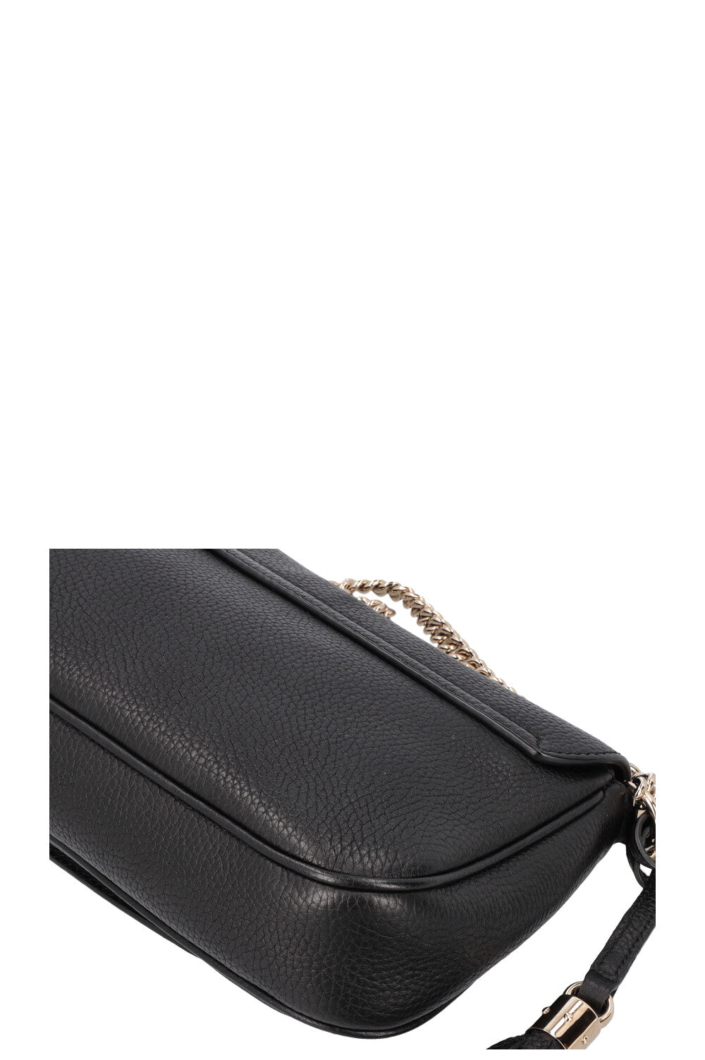 GUCCI Soho Flap Bag Leather Black