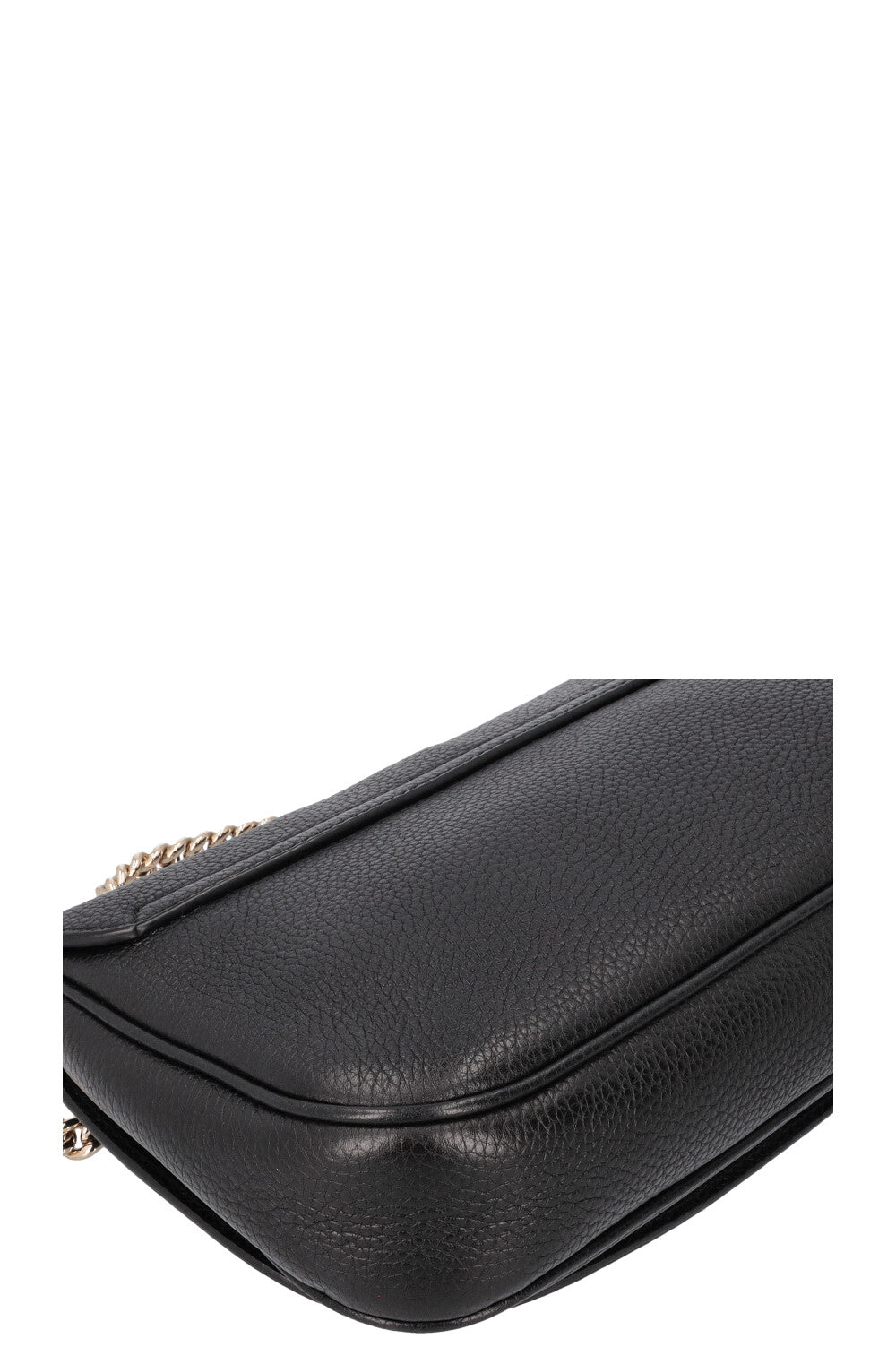GUCCI Soho Flap Bag Leather Black