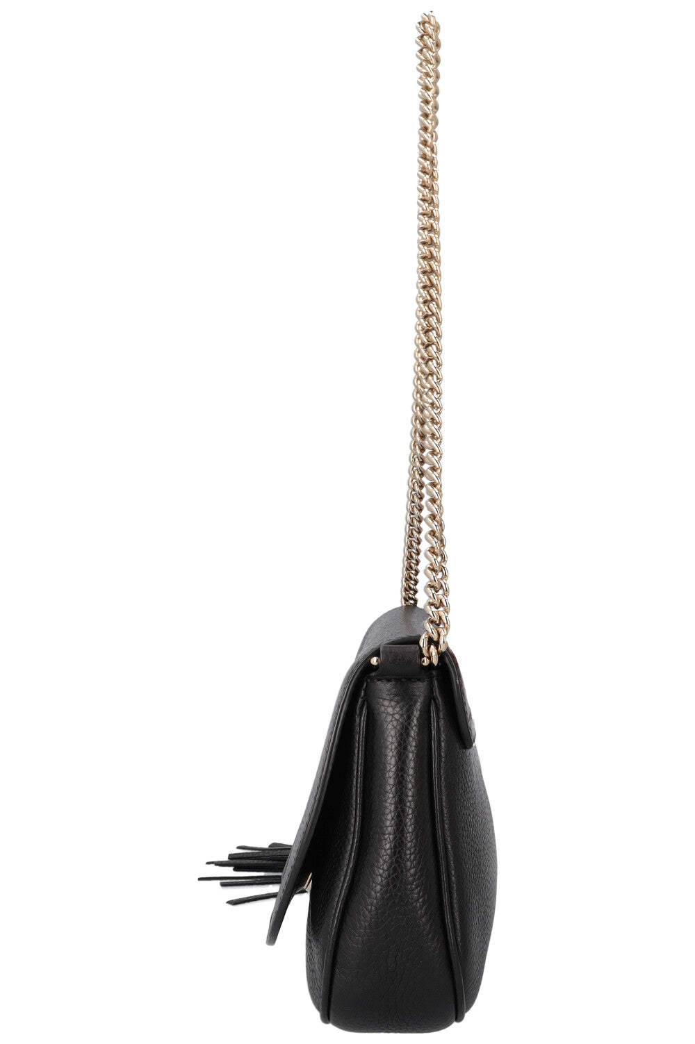 GUCCI Soho Flap Bag Leather Black