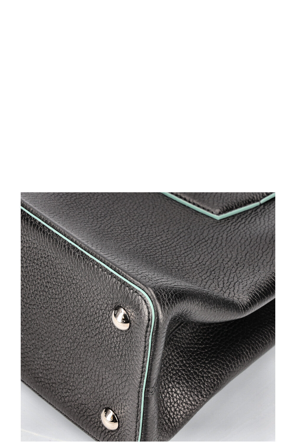 LOUIS VUITTON Capucines GM Black & Light Blue