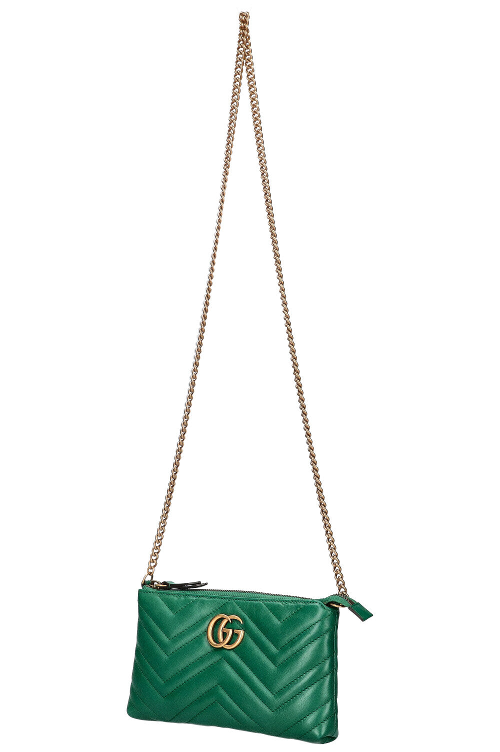 GUCCI Marmont Crossbody Pochette Green