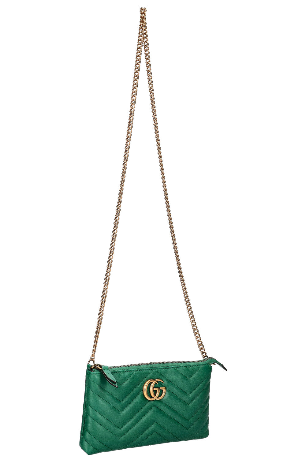 GUCCI Marmont Crossbody Pochette Green
