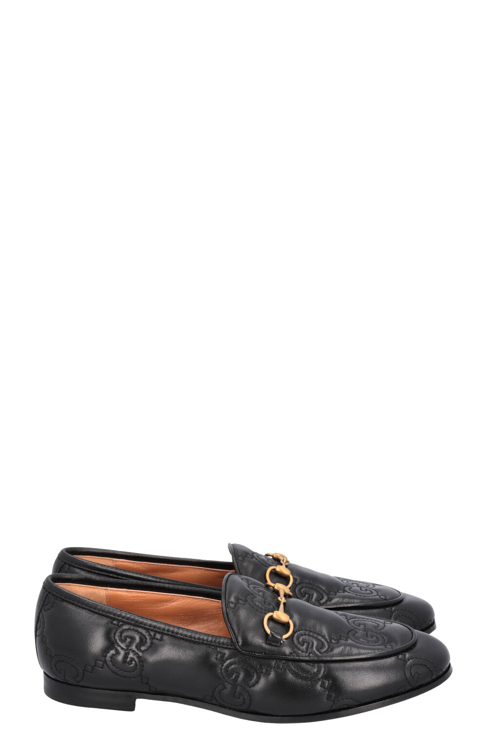 GUCCI Jordaan Embroidered GG Loafers Black