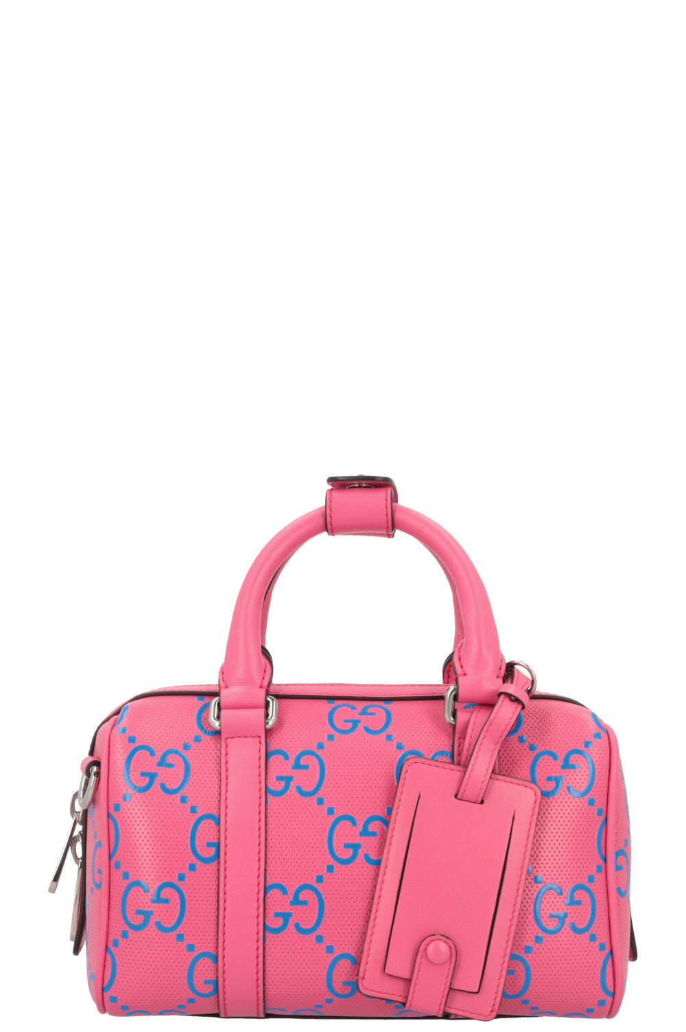 GUCCI Giant GG Mini Duffle Bag Pink Blue