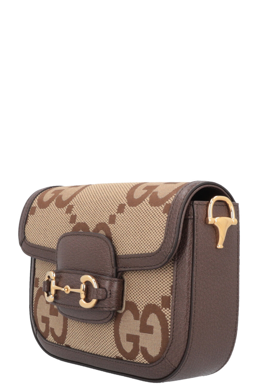 GUCCI 1955 Horsebit Giant GG Crossbody Bag Canvas