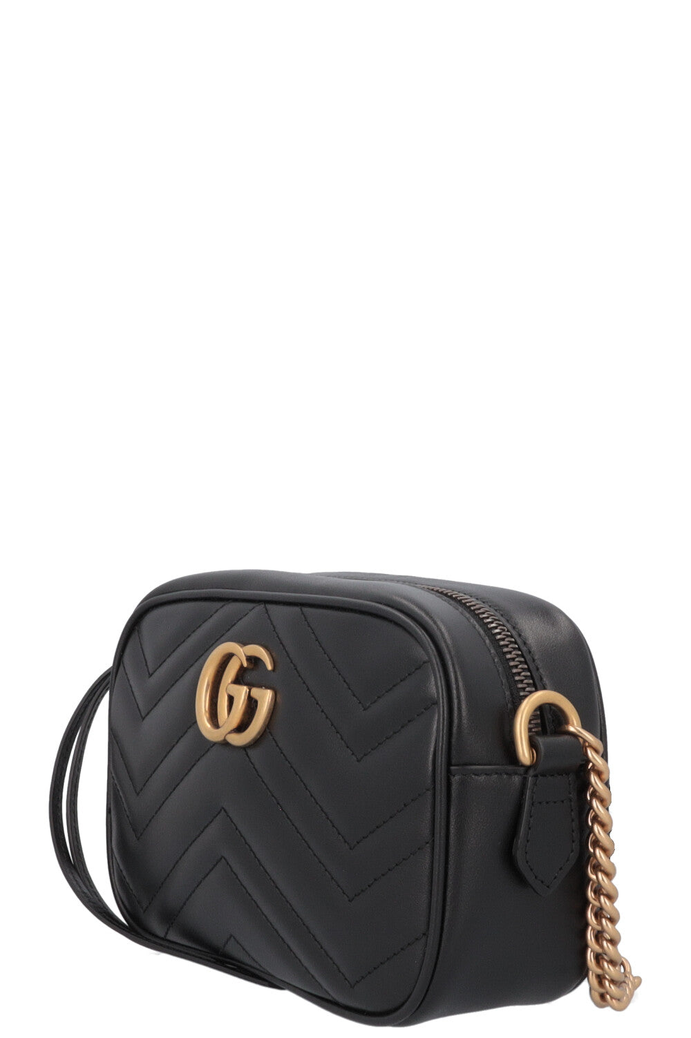 GUCCI Small Marmont Quilted Crossbody Bag Black
