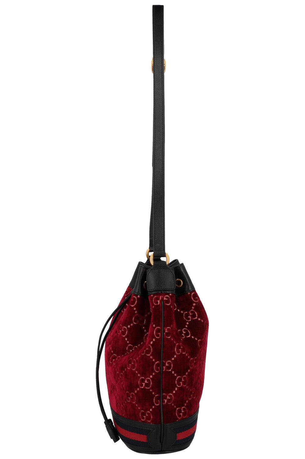 GUCCI Supreme GG Bucket Bag Velvet Red
