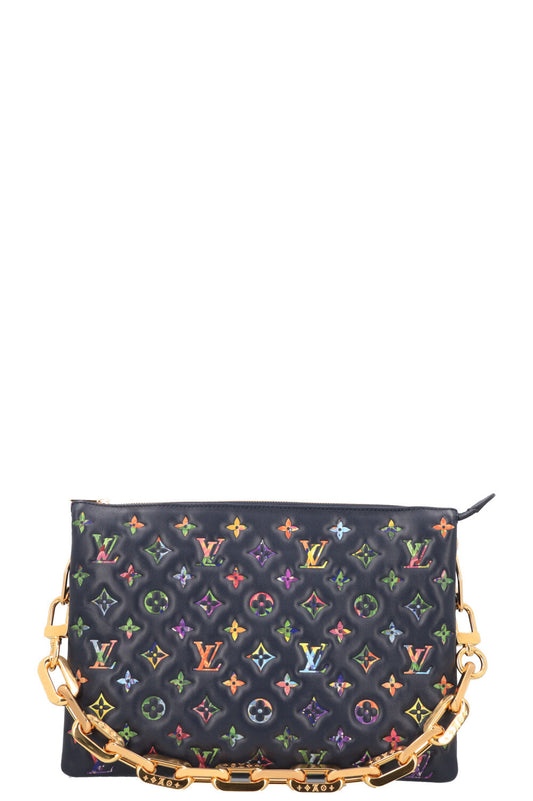LOUIS VUITTON Coussin MM Bag Leather Navy