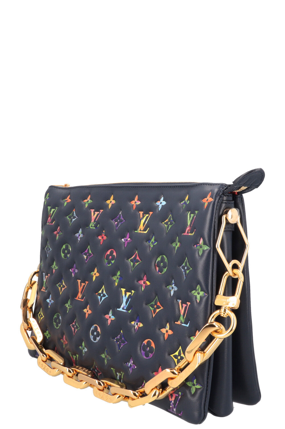 LOUIS VUITTON Coussin MM Bag Leather Navy
