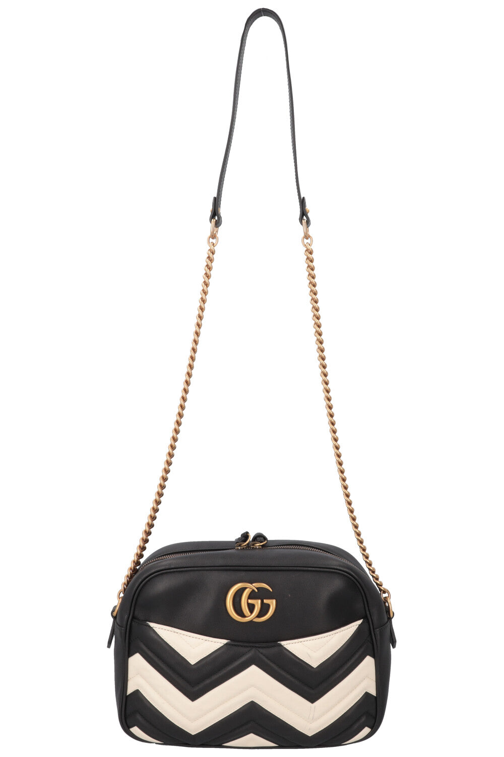 GUCCI Marmont Crossbody Bag Black White