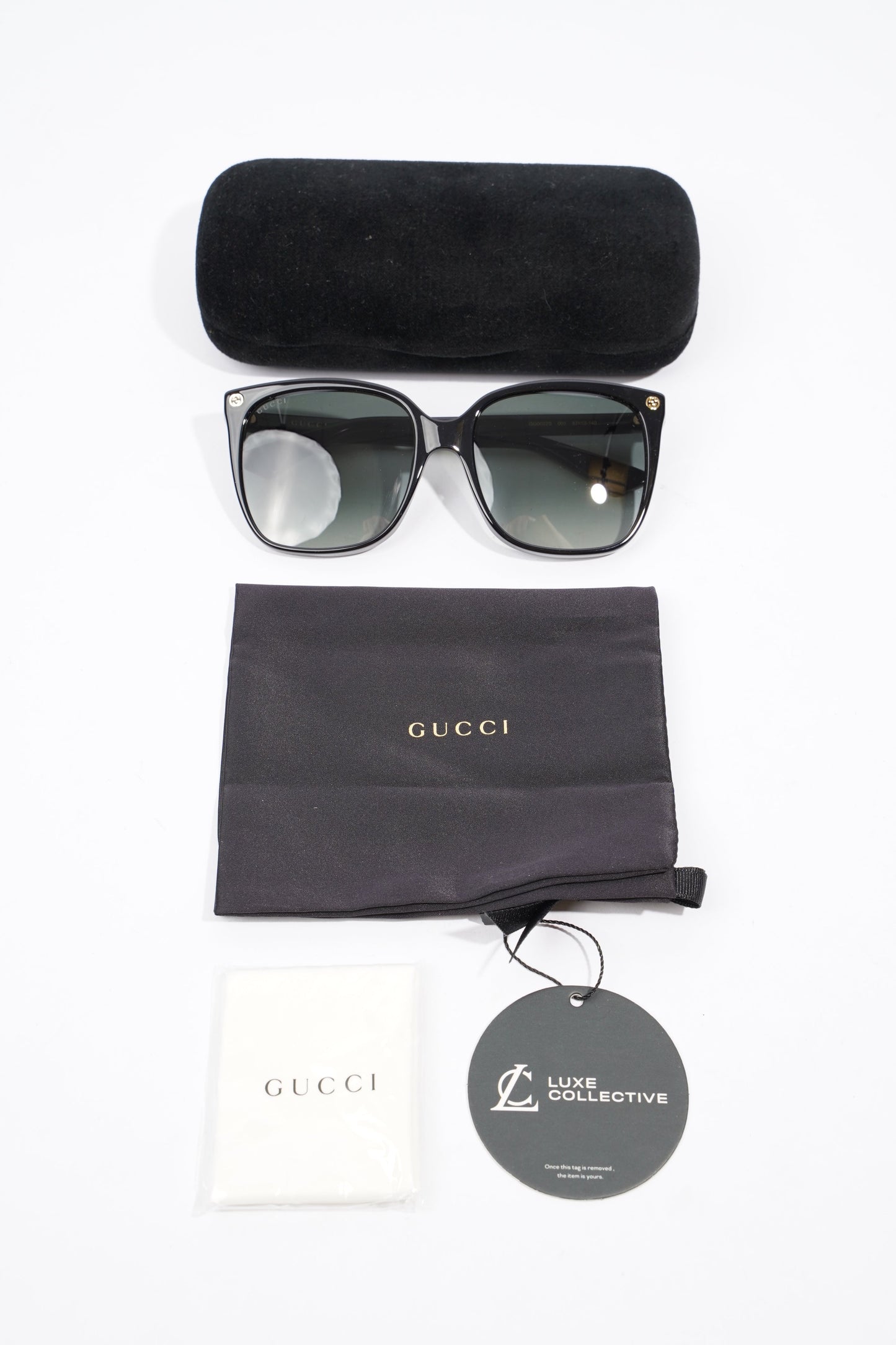 Gucci GG0022S Sunglasses Black Acetate 140mm
