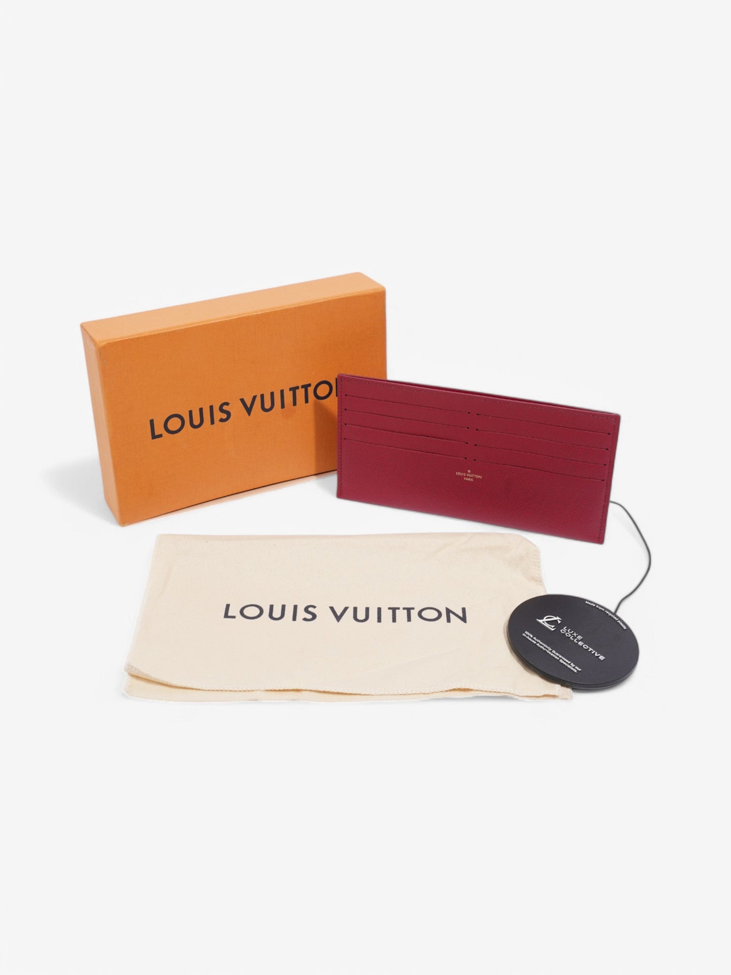 Louis Vuitton Felicie Card Holder Insert Fuschia Calfskin Leather