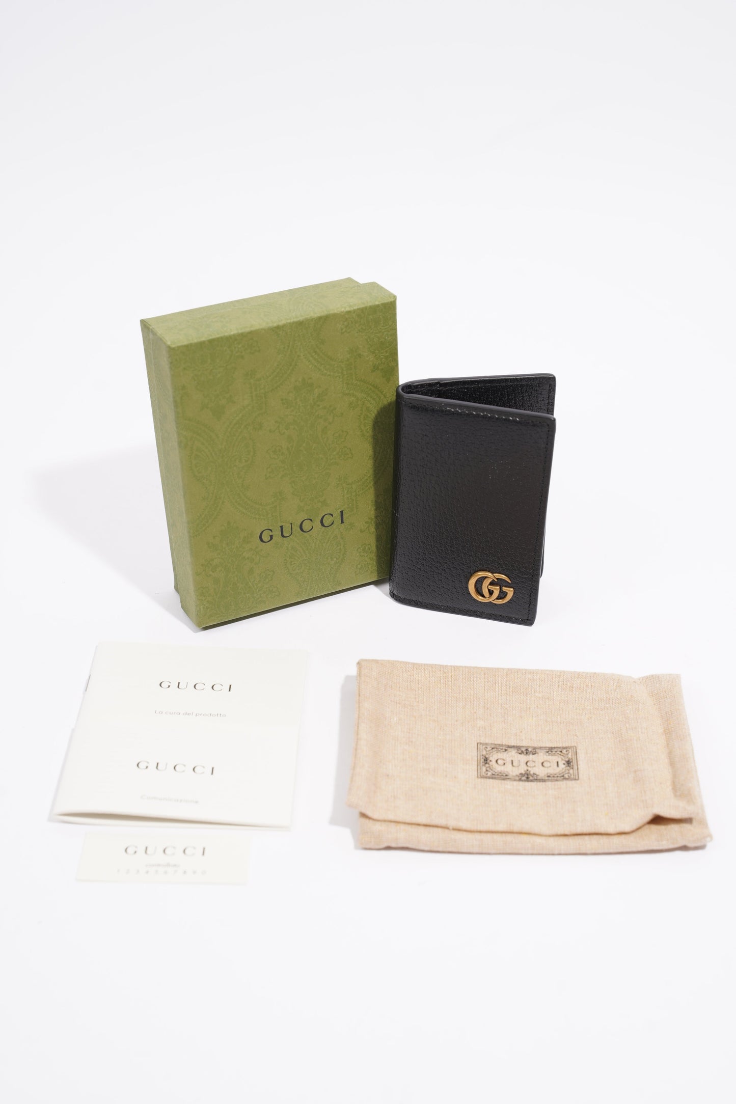 Gucci Marmont Card Case Black Leather