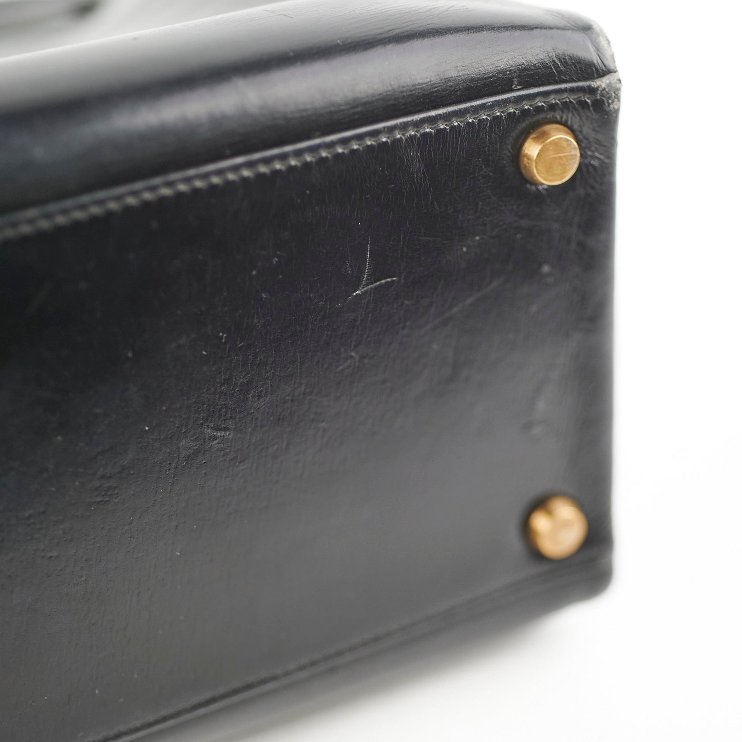 Hermes Vintage Kelly 32 Noir Box Leather