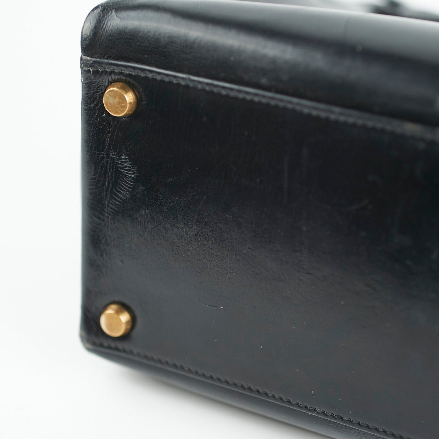 Hermes Vintage Kelly 32 Noir Box Leather