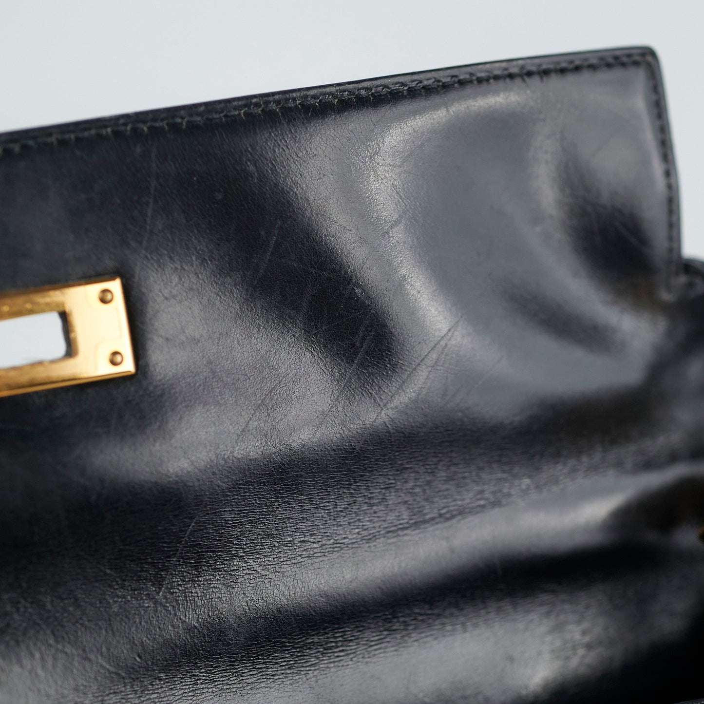 Hermes Vintage Kelly 32 Noir Box Leather