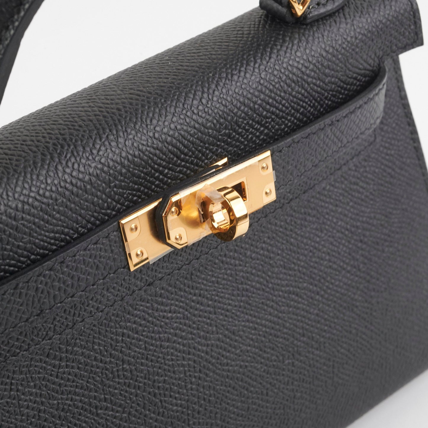Hermes Mini Kelly Epsom Black B Stamp 2023