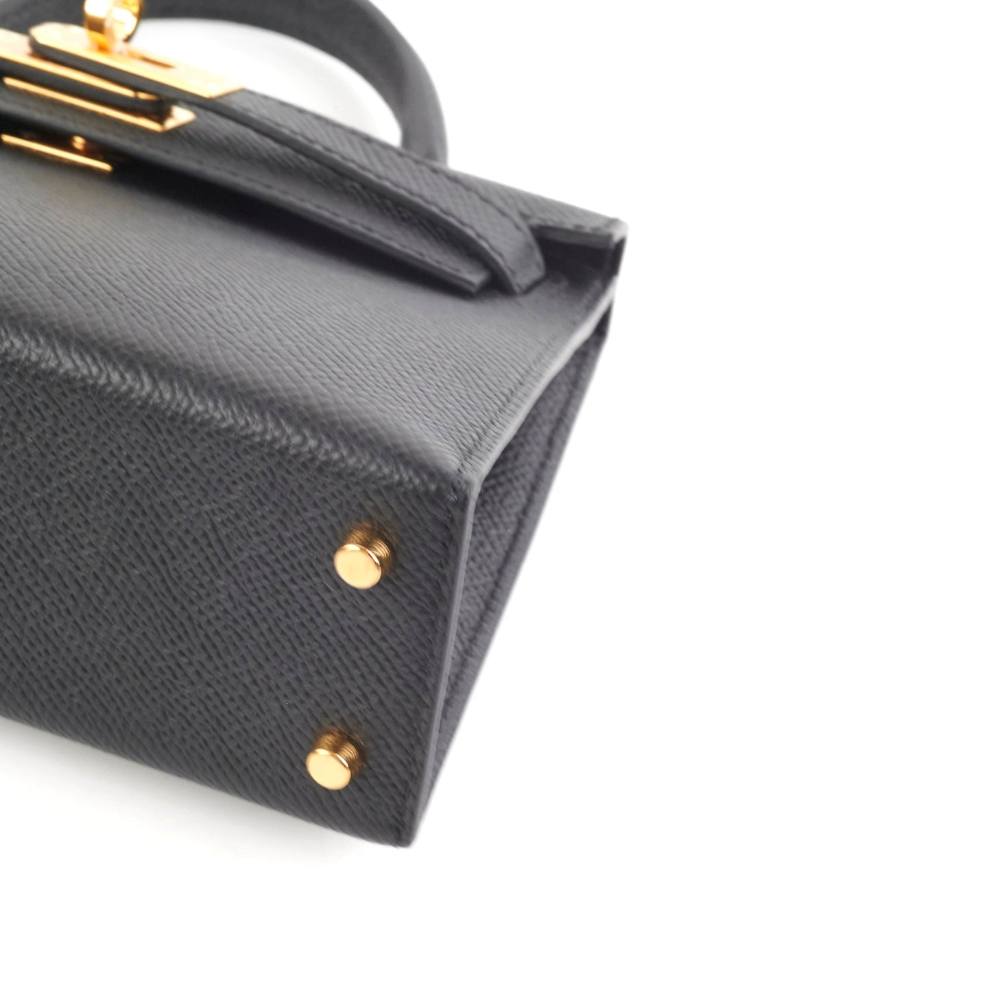 Hermes Mini Kelly Epsom Black B Stamp 2023
