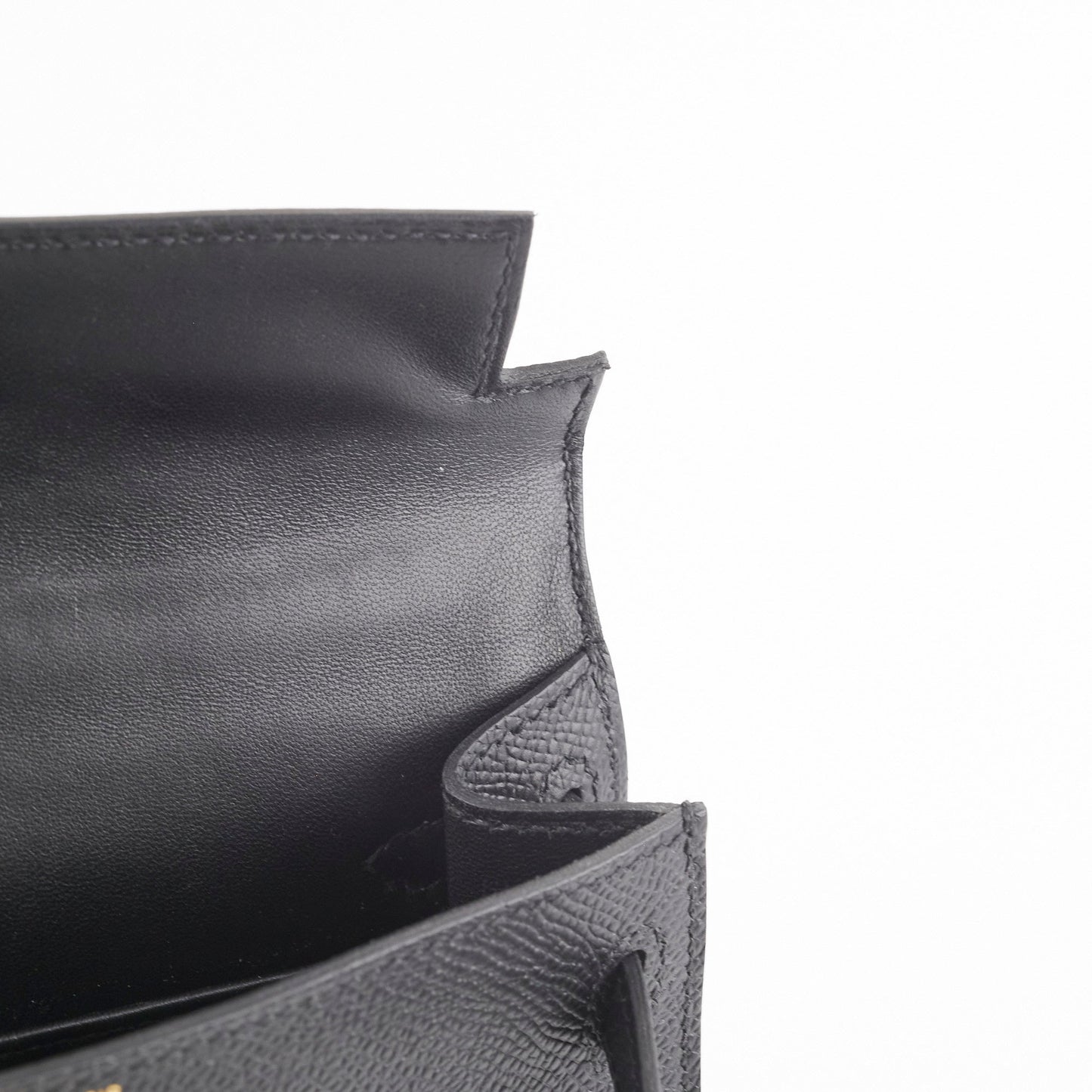 Hermes Mini Kelly Epsom Black B Stamp 2023