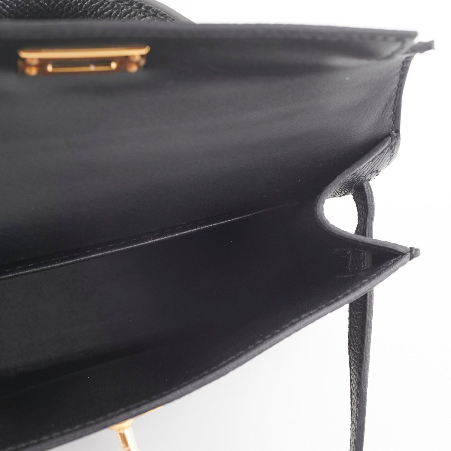 Hermes Mini Kelly Epsom Black B Stamp 2023