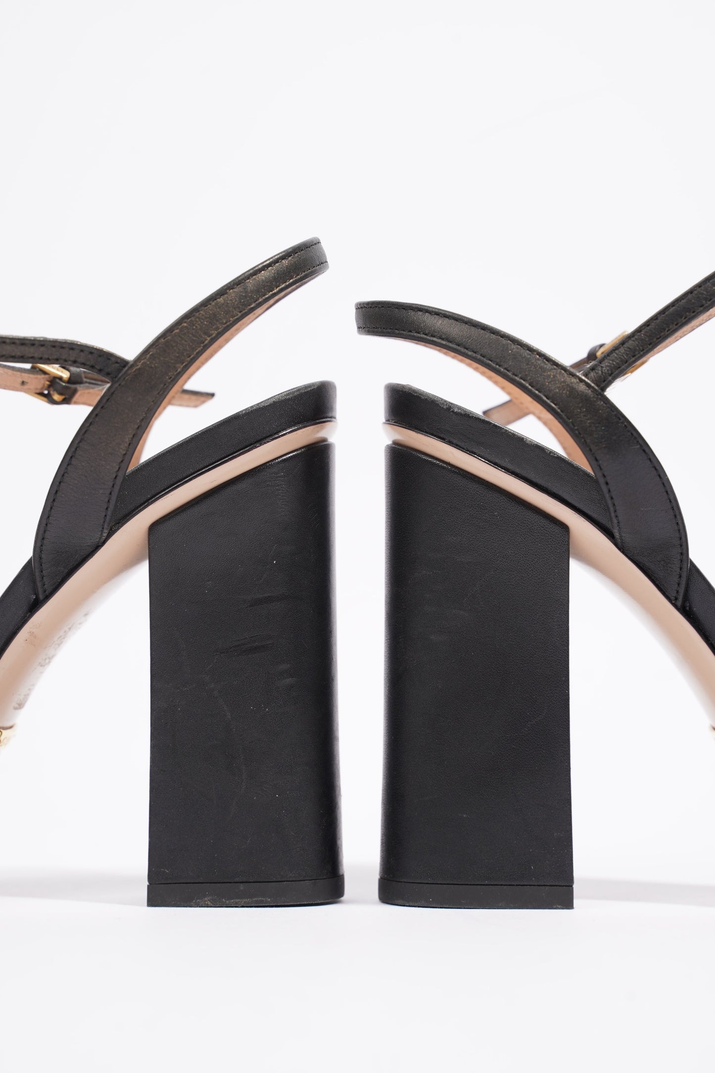 Gucci GG Marmont Sandals Black Leather EU 39 UK 6