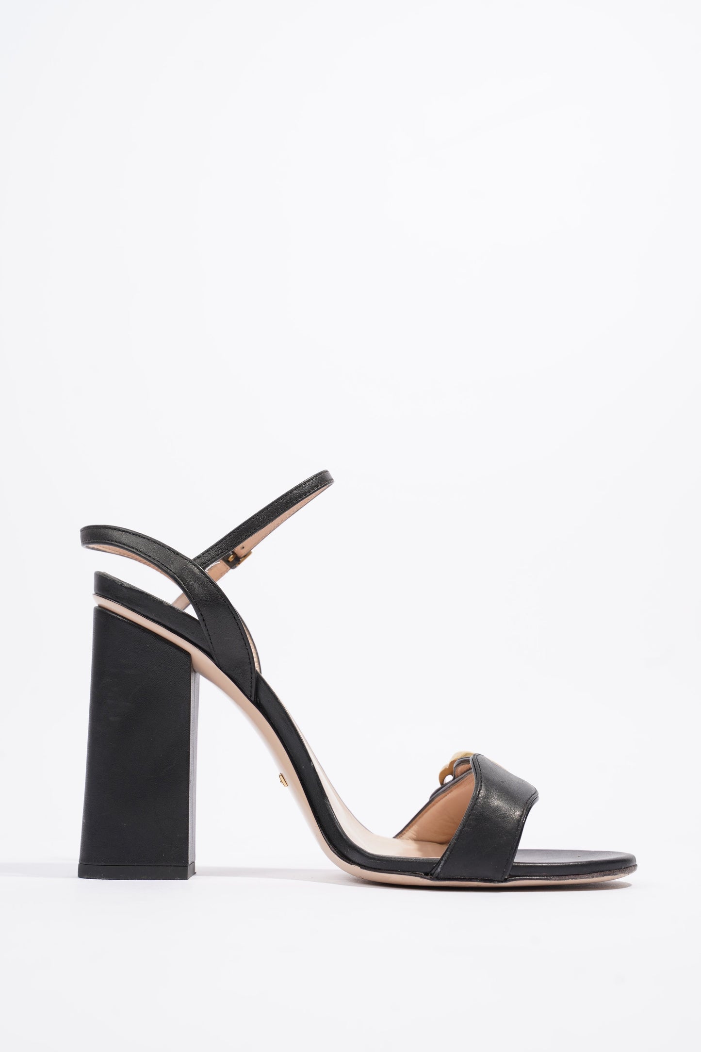 Gucci GG Marmont Sandals Black Leather EU 39 UK 6