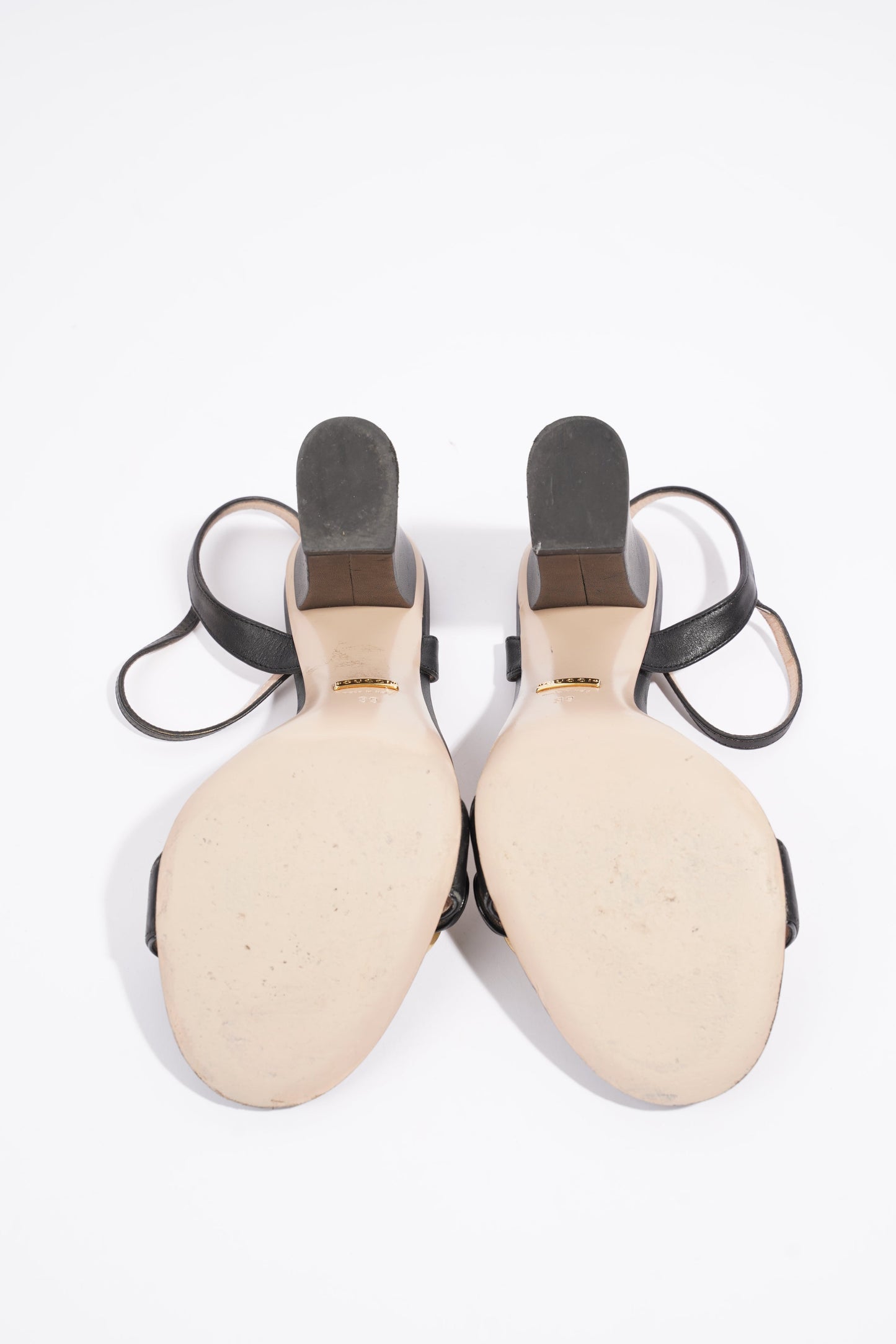 Gucci GG Marmont Sandals Black Leather EU 39 UK 6