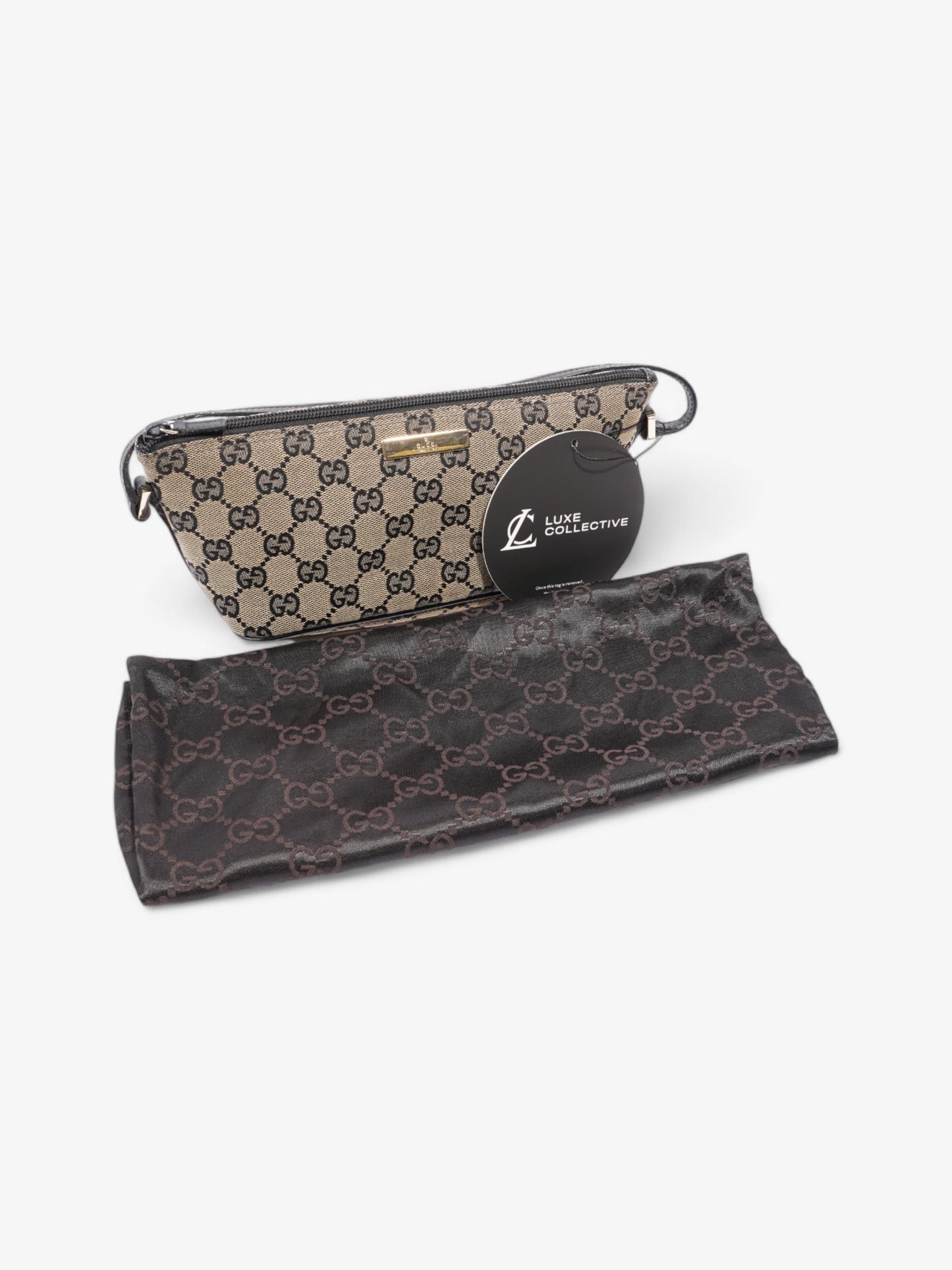 Gucci Boat Pochette GG Supreme / Black Canvas
