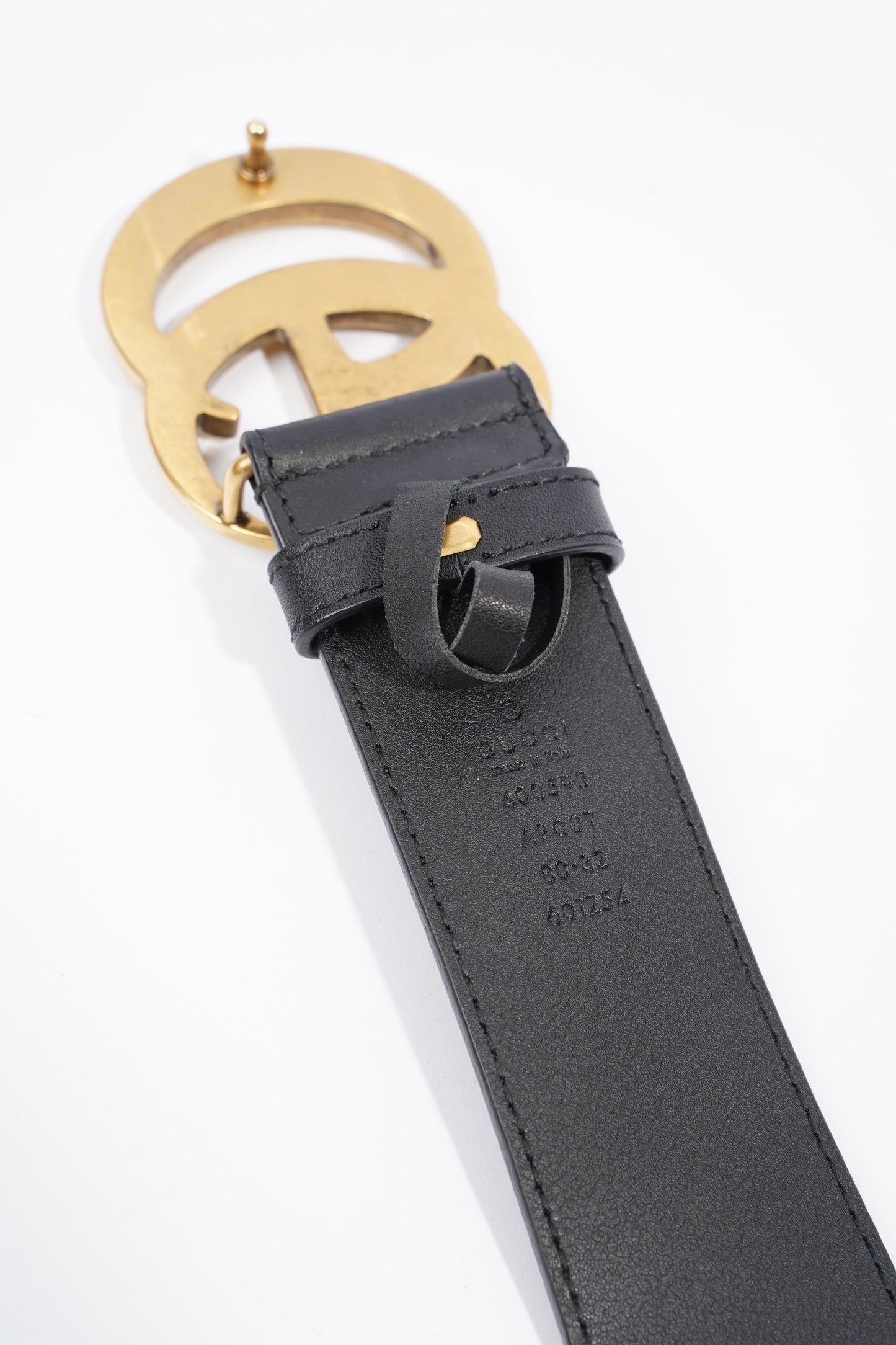 Gucci Marmont Belt Black / Gold Leather 80cm 32"