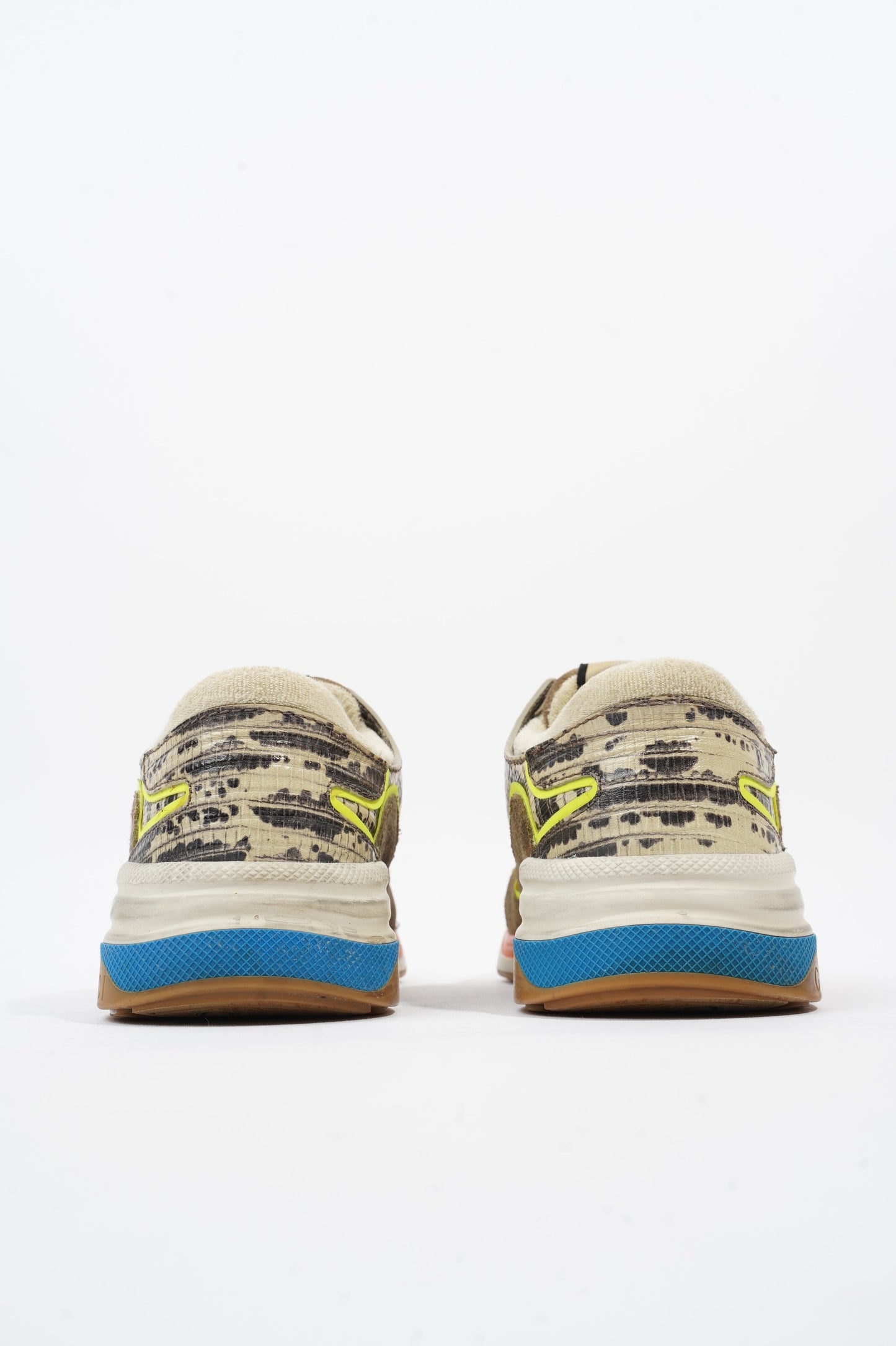 Gucci Ultrapace Sneaker Beige / Brown / Yellow Mesh EU 37 UK 4