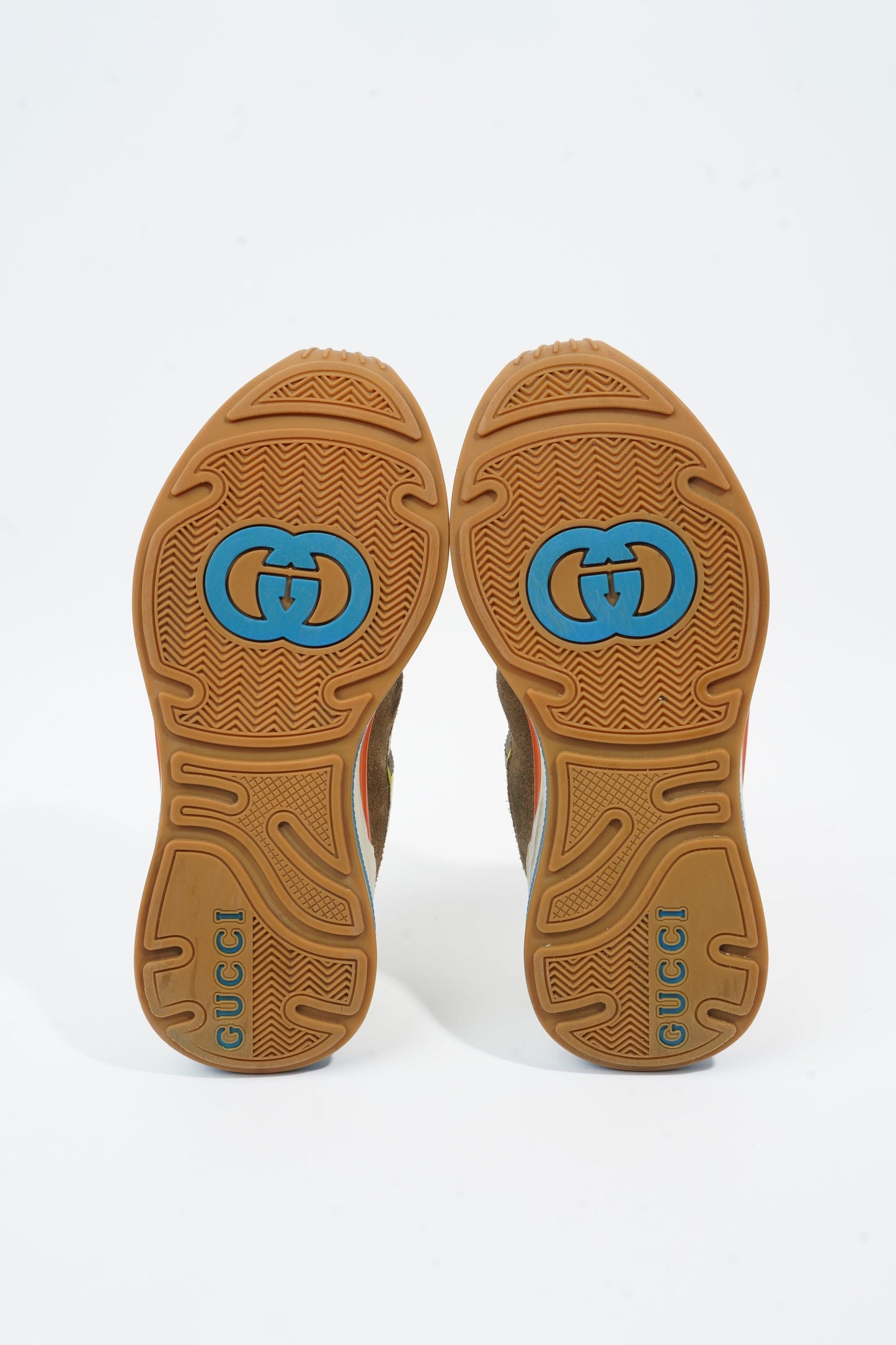 Gucci Ultrapace Sneaker Beige / Brown / Yellow Mesh EU 37 UK 4