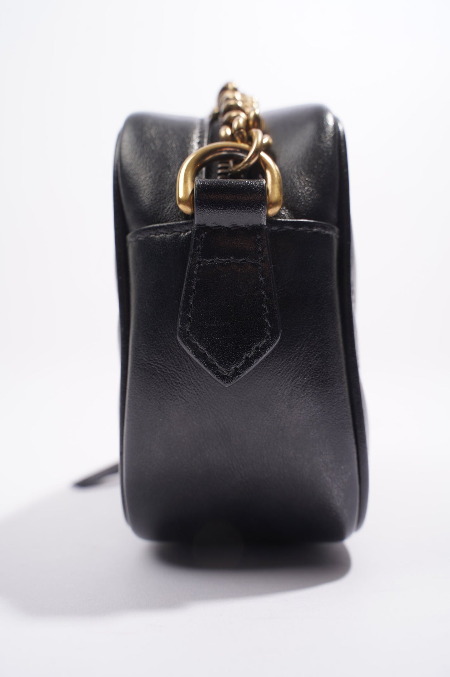 Gucci Marmont Zip Black Matelasse Leather Mini