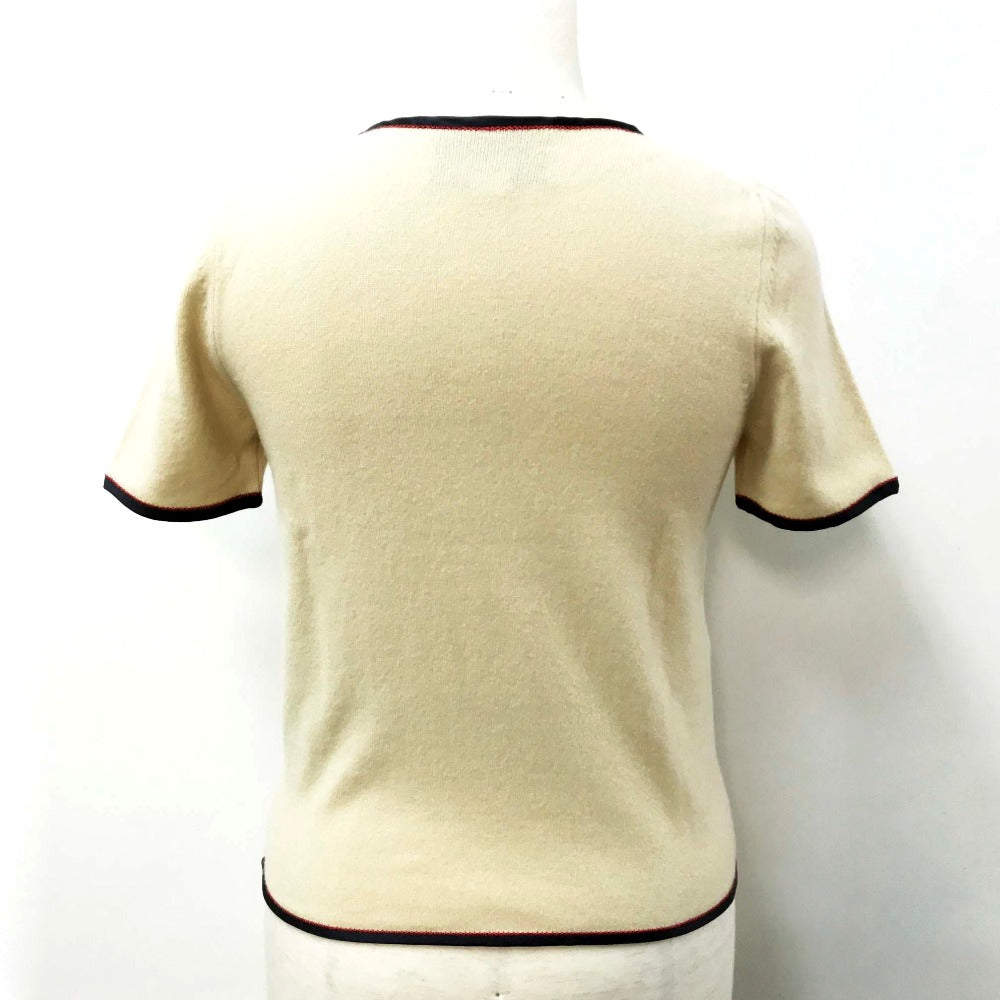 GUCCI Short sleeve T-shirt 501400 cashmere beige ribbon XS