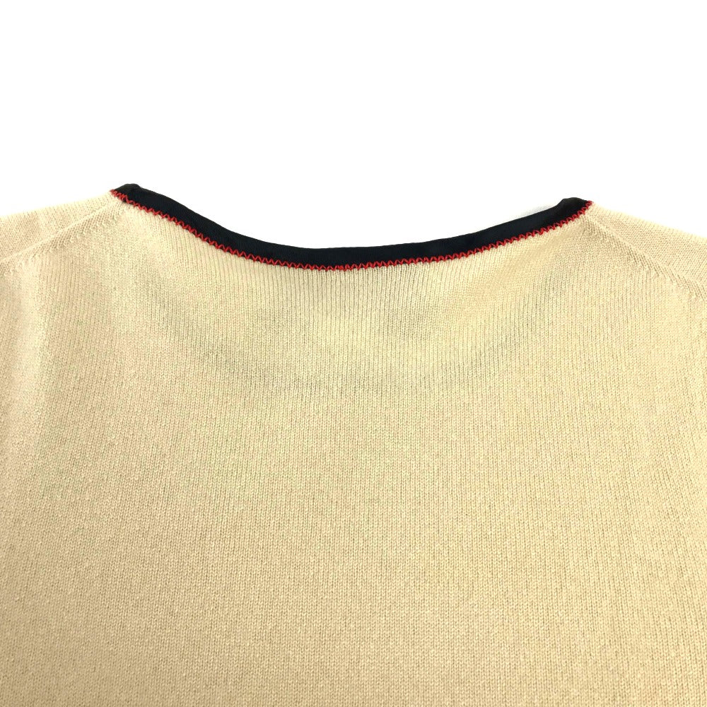 GUCCI Short sleeve T-shirt 501400 cashmere beige ribbon XS