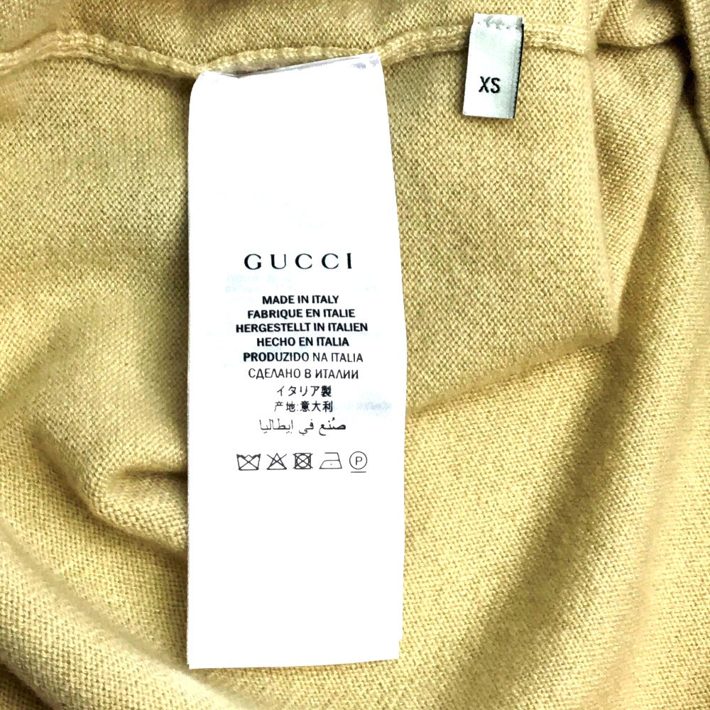 GUCCI Short sleeve T-shirt 501400 cashmere beige ribbon XS