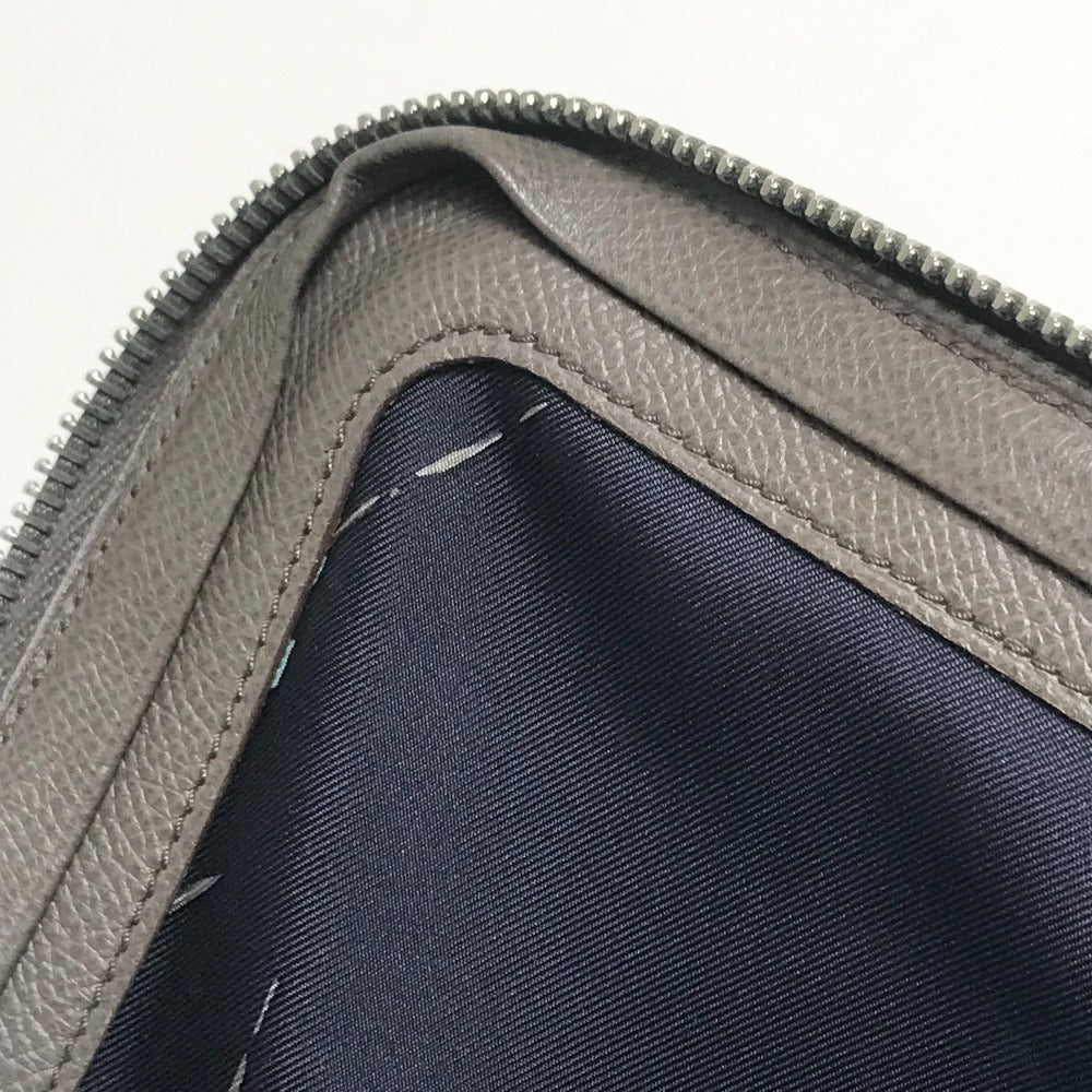 HERMES Clutch bag bag business bag L-shaped fastener Zip computer Epsom Gray unisex(Unisex) Used