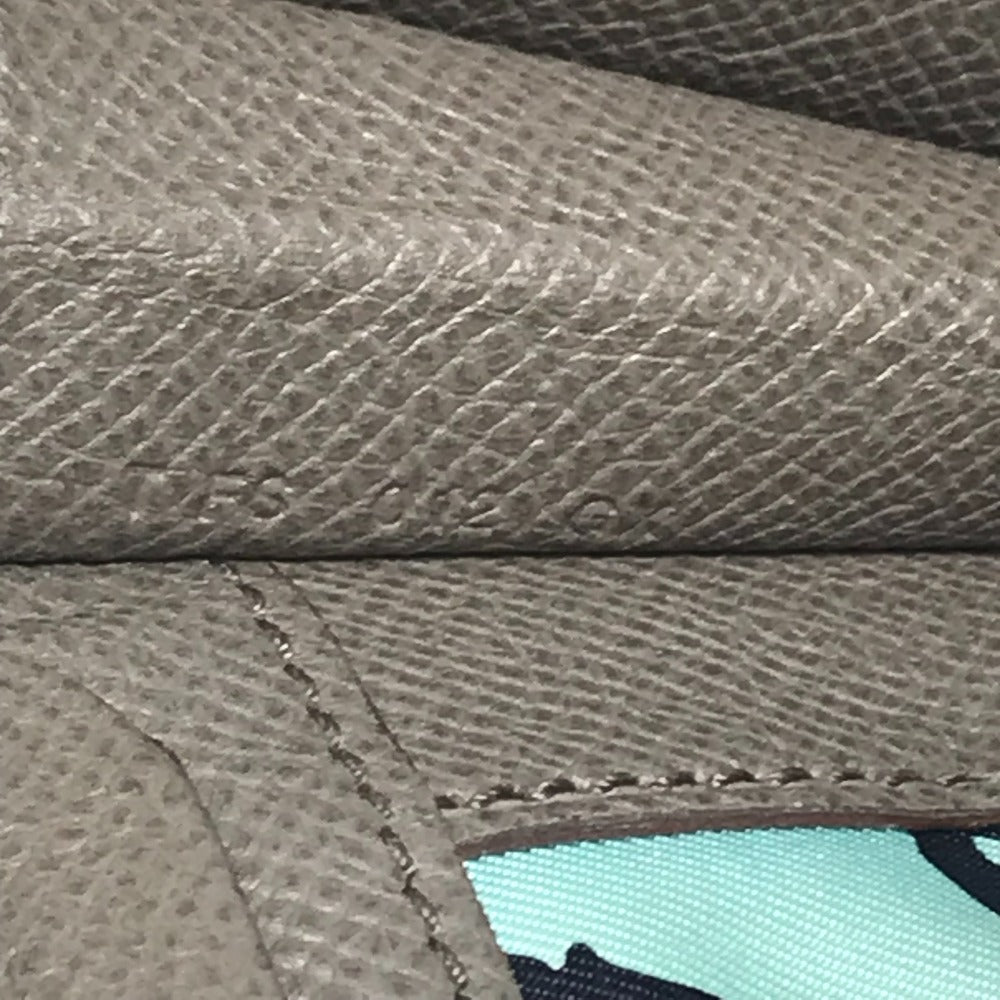 HERMES Clutch bag bag business bag L-shaped fastener Zip computer Epsom Gray unisex(Unisex) Used