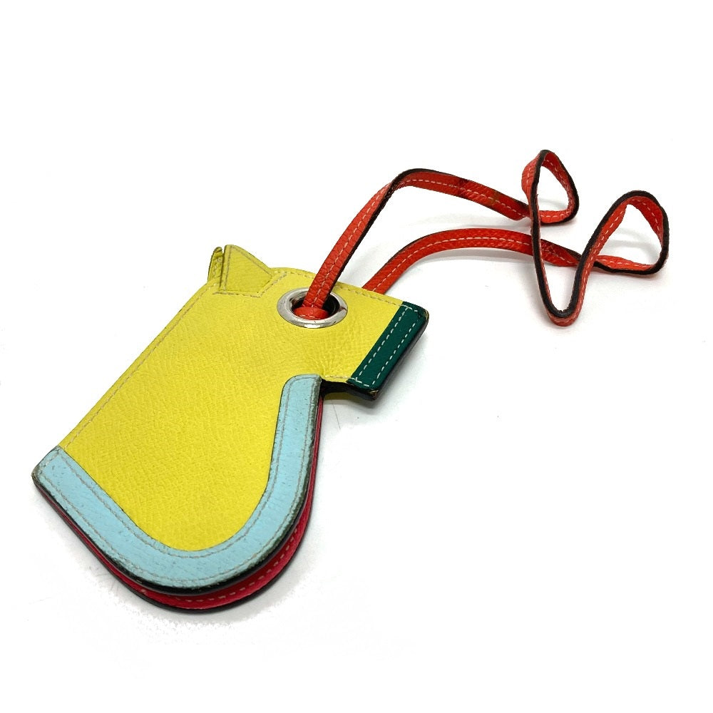 HERMES key ring Epsom yellow Horse Camille Women Used