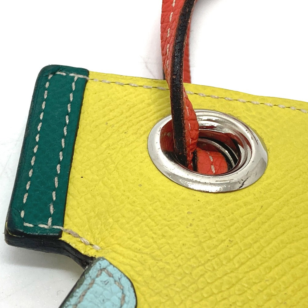HERMES key ring Epsom yellow Horse Camille Women Used