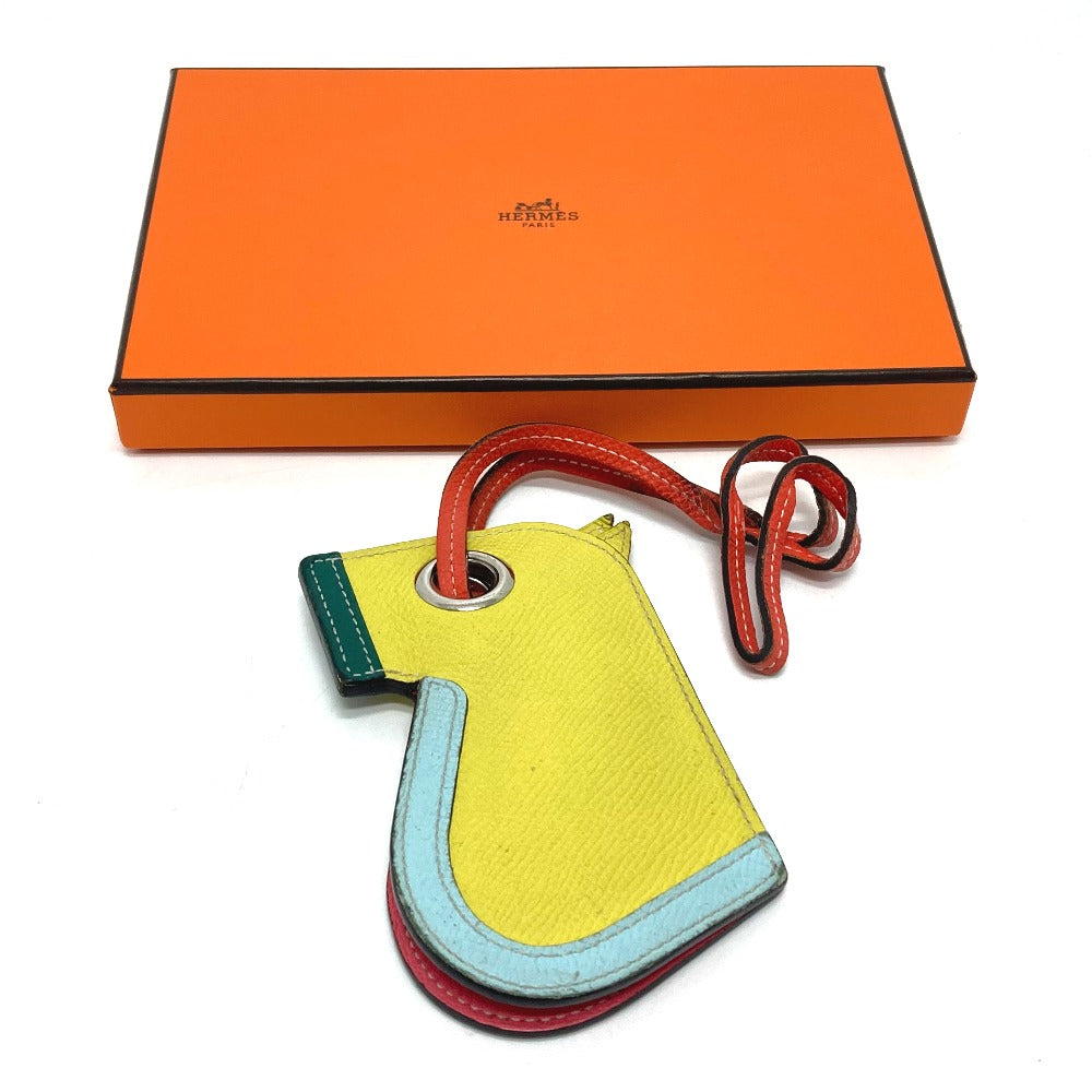 HERMES key ring Epsom yellow Horse Camille Women Used