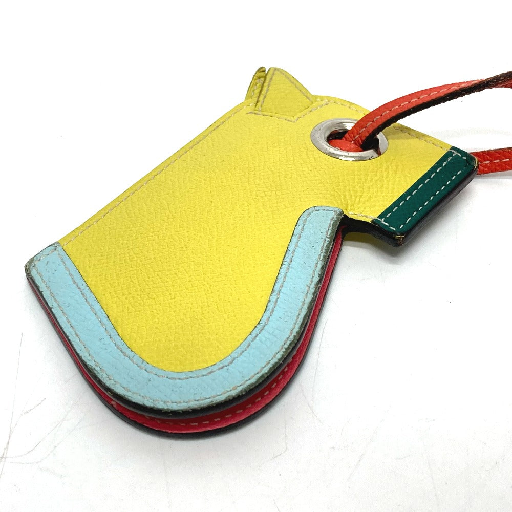 HERMES key ring Epsom yellow Horse Camille Women Used