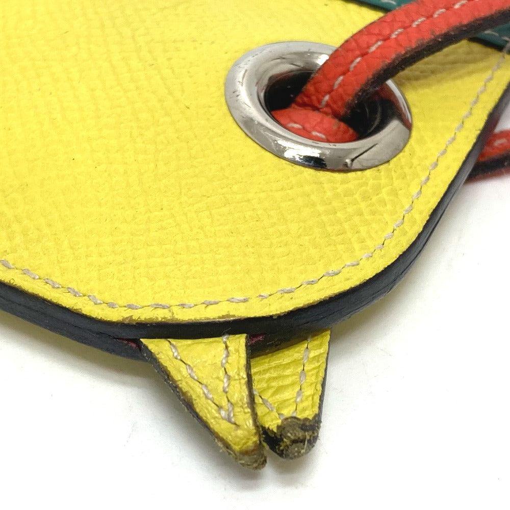 HERMES key ring Epsom yellow Horse Camille Women Used