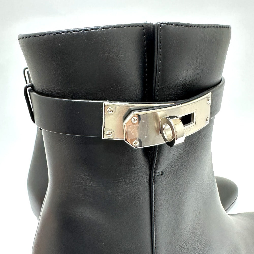 HERMES boots Calf leather black Kelly Saint Germain 36.5