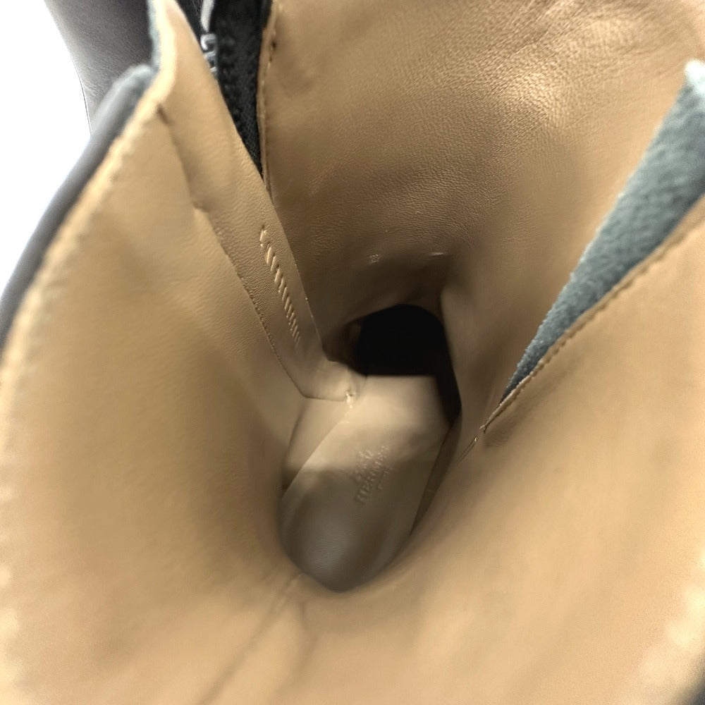 HERMES boots Calf leather black Kelly Saint Germain 36.5