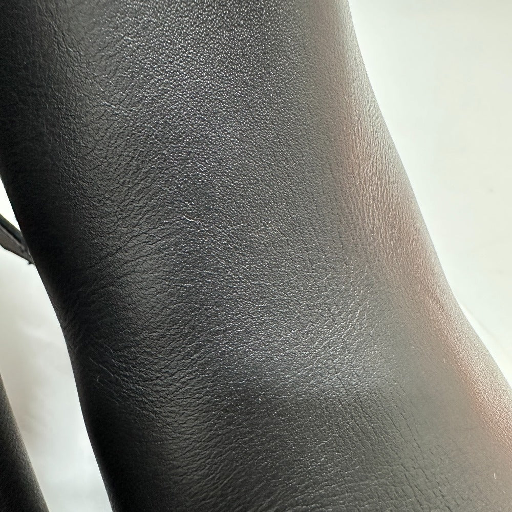 HERMES boots Calf leather black Kelly Saint Germain 36.5
